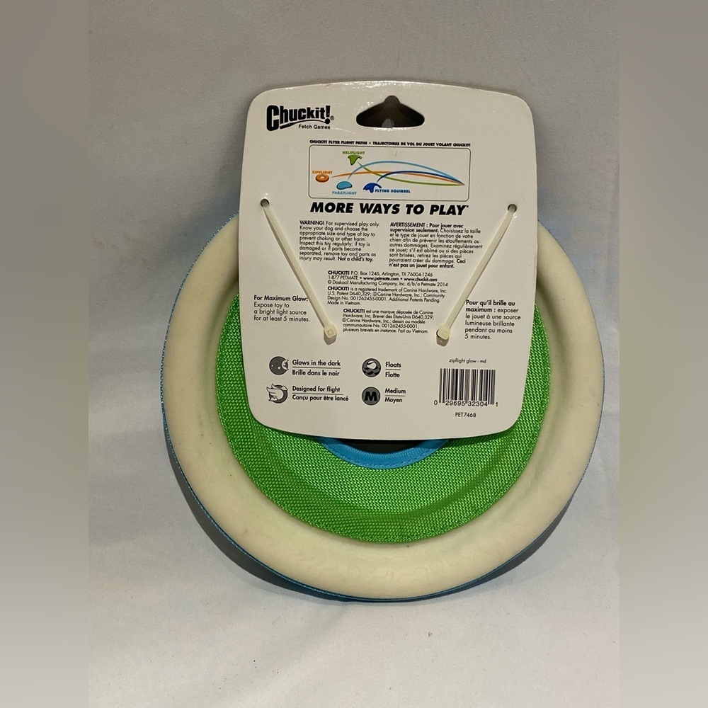 Chuckit! Max Glow Zipflight Dog Toy - Picture 2 of 2
